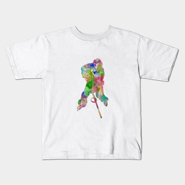 Ringette player Kids T-Shirt by RosaliArt